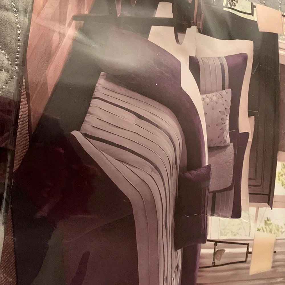 Madison Park Purple and Gray Comforter Set